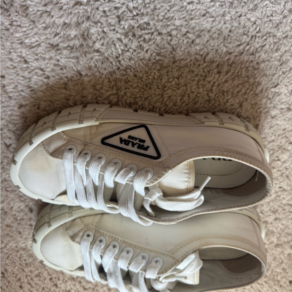 Prada Double Wheel Platform Sneakers - image 1